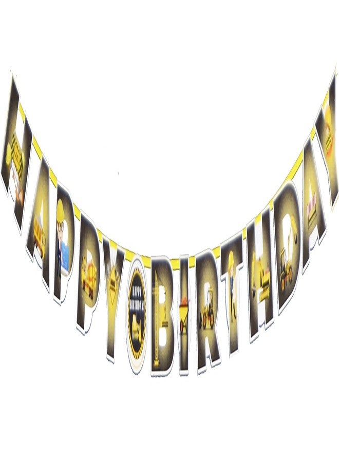 JAGMAG Construction Birthday Party Supplies Banner, Construction Party Supplies Decoration, for Boys Birthday Baby Shower Engineering Theme Party Favors. - Image 1